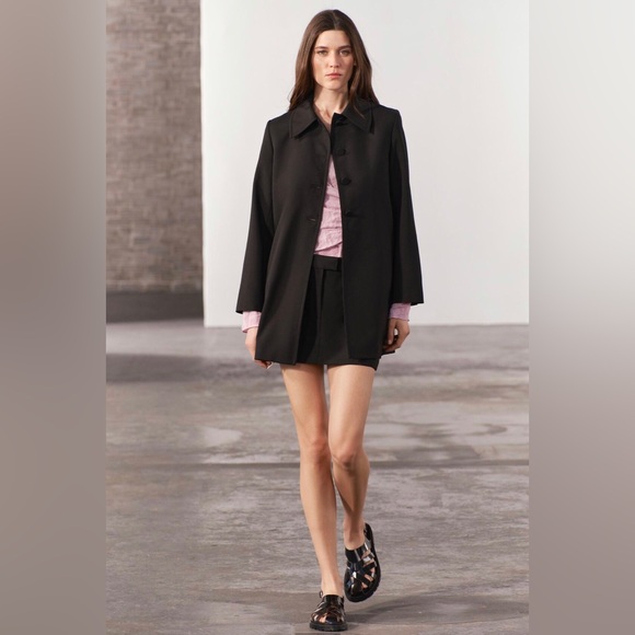 ZW Collection Wool Blend Frock Coat - Picture 2 of 16